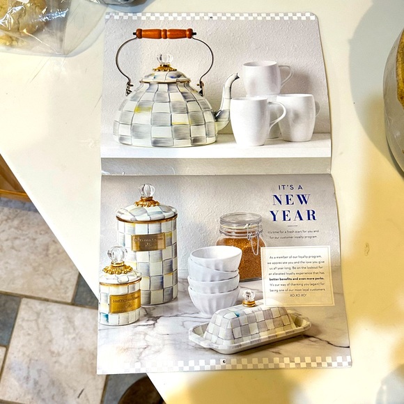 2024 MACKENZIE CHILDS WALL CALENDAR DECOR ROYAL STERLING COURTLY PARCHMENT CHECK - Picture 6 of 8